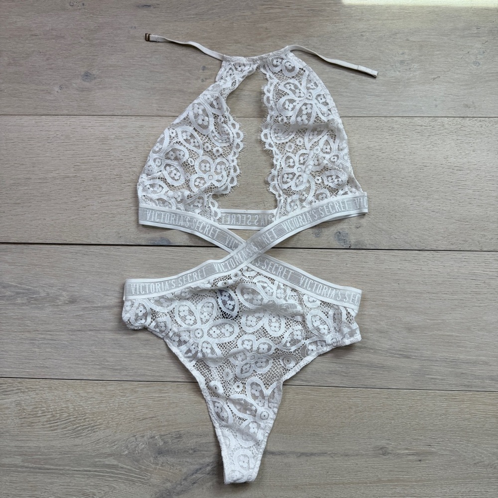 Victoria's Secret White Lace Teddy